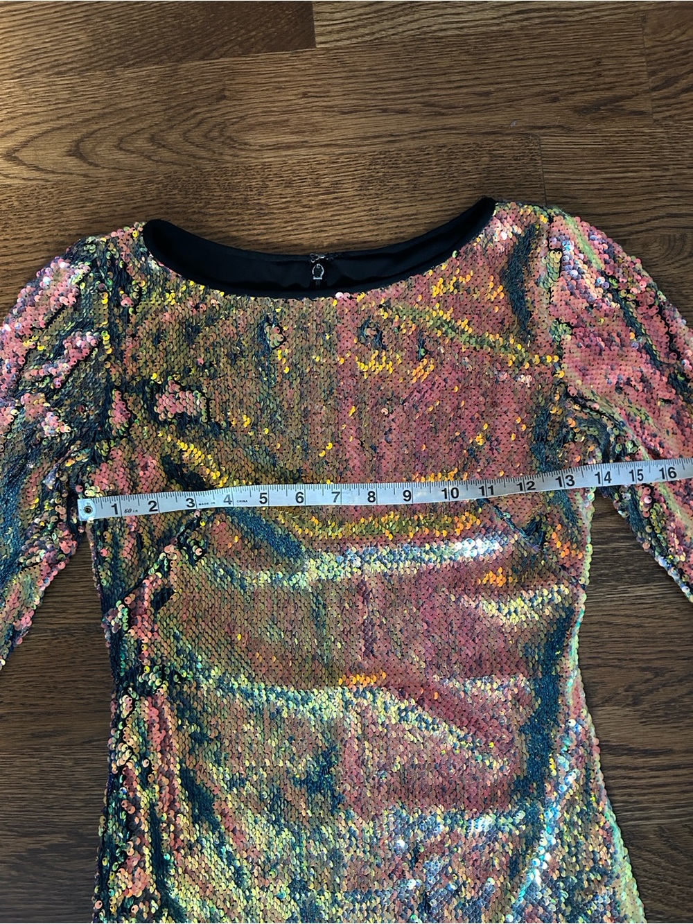 Naeem Khan mermaid sequin multi gold/blue/pink sheath size 2 - Picture 7 of 12